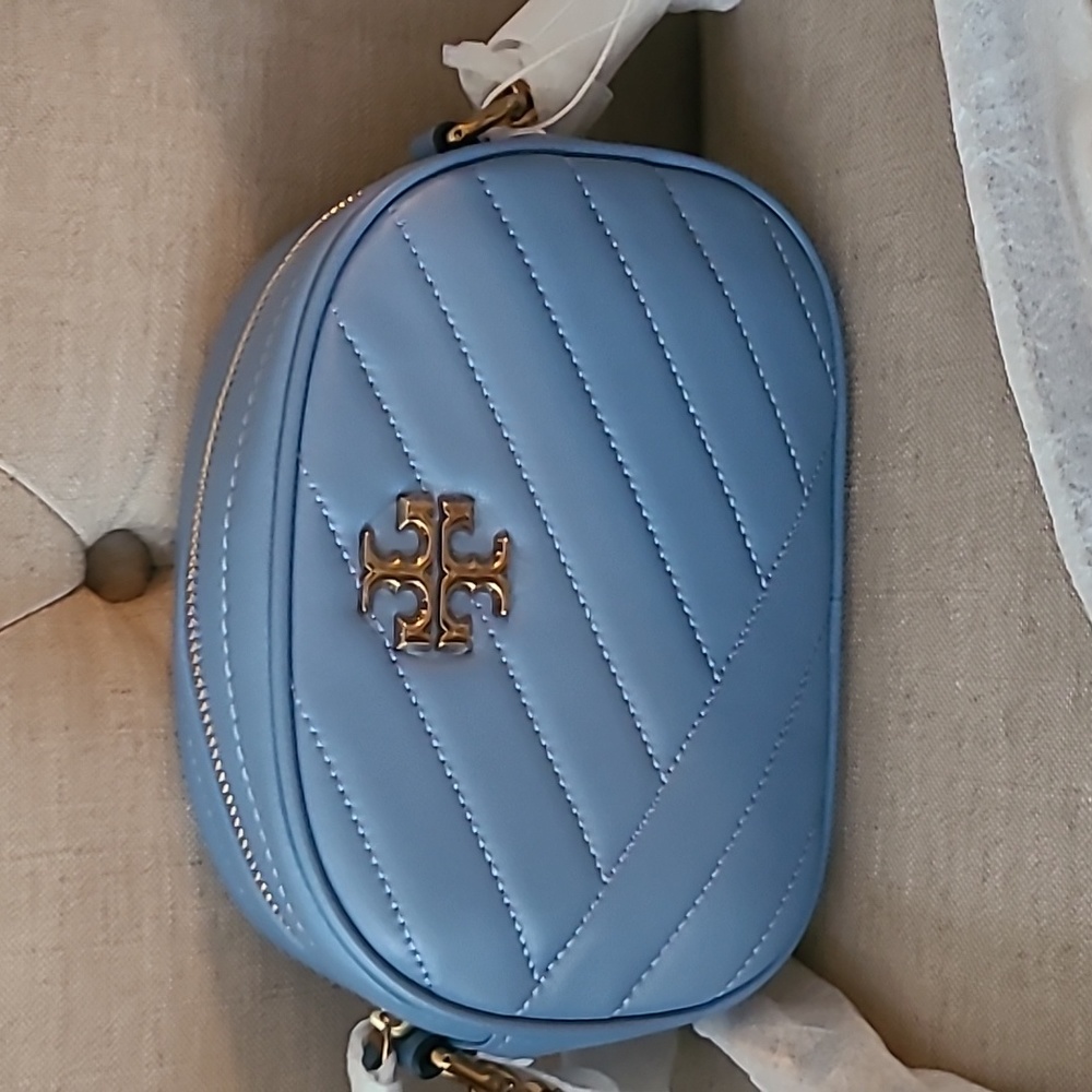 Tory Burch Kira Chevron Camera Bag Bluewood